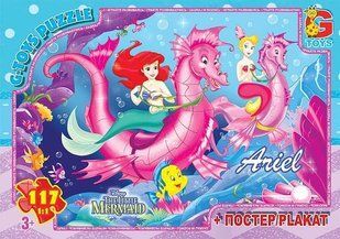 Пазли G Toys "Русалонька" R 010 (62), 117 елементів, з постером, в коробці 111663 фото
