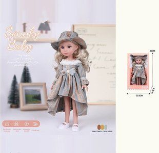 Лялька Sennby Baby MN 333 высота: 34 см, имитация стеклянных очей, вздутие, в коробочке 114083 фото