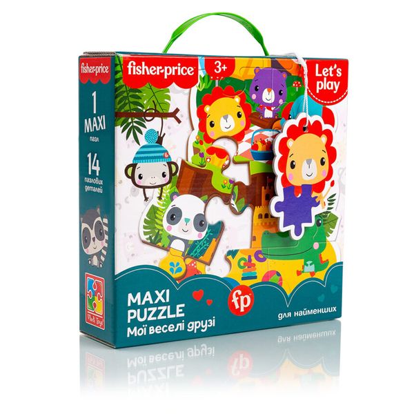 Maxi Puzzle Vladi Toys "Fisher Price. Мої Веселі Друзі", 15 елементів, постер, в коробці 111823 фото