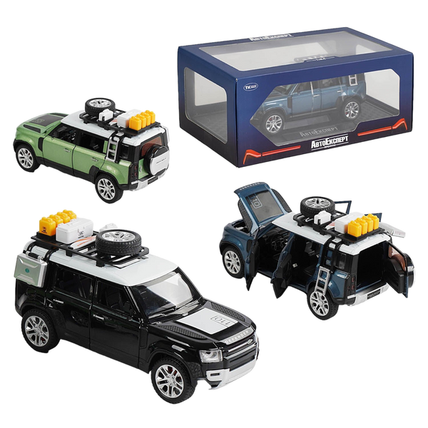 Машинка металлопластик TK Union Group Авто Эксперт Премиум Land Rover Defender GT-1140, с аксессуарами, инерция, в коробке (синий) 113168 фото