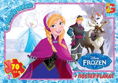 Пазли G Toys "Frozen" FR 013 (62), 70 елементів, з постером, в коробці 111680 фото