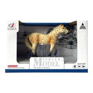 Игровой набор Фигурка Лошадь (белая в черную точку), в коробке 112067 фото