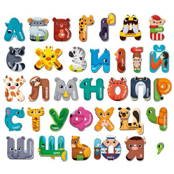 Гра розвиваюча магнітна Vladi Toys Диво-букви. Абетка (укр), в коробці 113994 фото