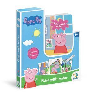 Водная раскраска DoDo Свинка Пепа (Peppa Pig), 8 страниц, маркер, в коробке 114350 фото