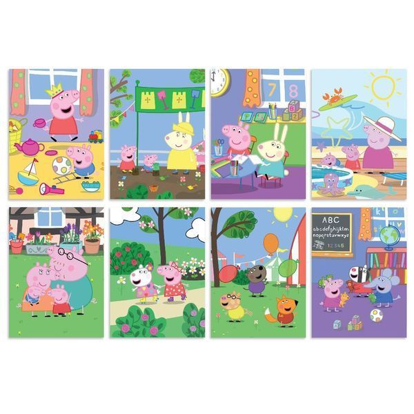 Водна розмальовка DoDo Свинка Пепа (Peppa Pig), 8 сторінок, маркер, в коробці 114350 фото