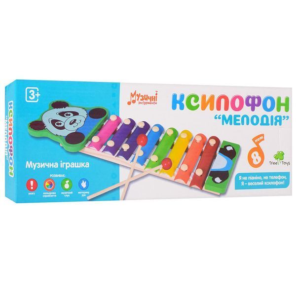 Дерев'яна іграшка Tree Toys Ксилофон Мелодія Панда MD 0712, в коробці 113429 фото
