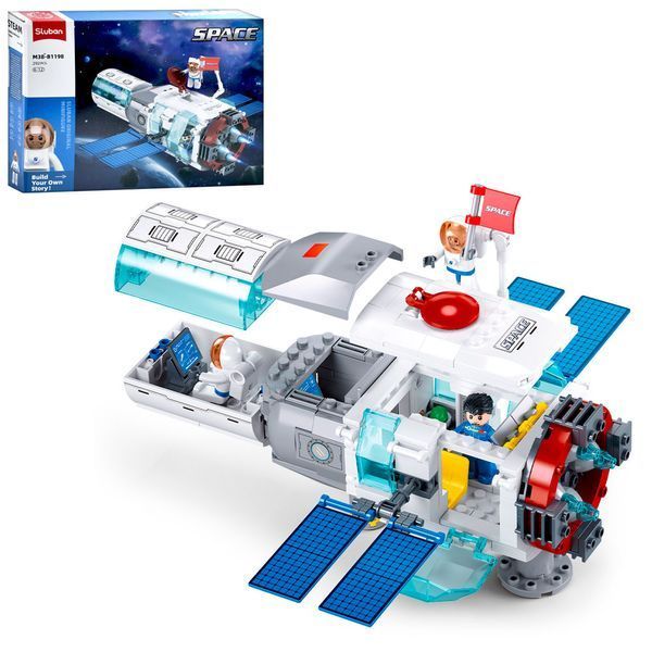 Конструктор SLUBAN M38-B1198 Space Космічний модуль, 292 деталі, в коробці 114019 фото