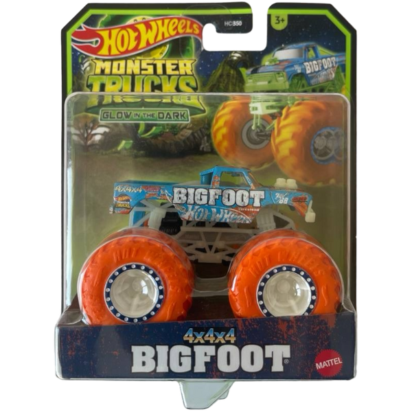 Базовая машинка-внедорожник Hot Wheels Светящиеся в темноте Big Foot из серии Monster Trucks, 1:64 113185 фото