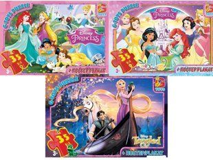 Набір з 3 Пазлів G Toys Принцеси Дісней, Рапунцель, 35 елементів, з постером, в коробці 113225 фото