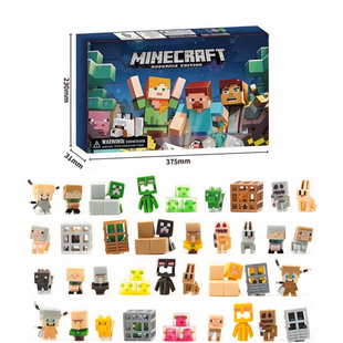 Адвент-календарь Minecraft LZMH 009-3 Майнкрафт, 24 окошка, фигурки героев, в коробке 114085 фото