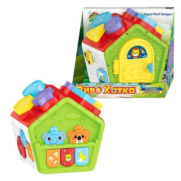 Логическая избушка WToys 26558 Чудо Домик, на украинском языке, геометрический сортер, в коробке 113946 фото