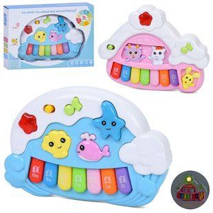 Детская игрушка METR+ R713-R714.21-16-4 Пианино, 5см, музыка, звуки животных, английский язык, свет, в коробке 114806 фото