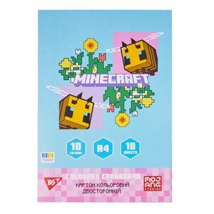 Картон цветной Yes Minecraft.Spring, 10 цветов, двусторонний 114160 фото