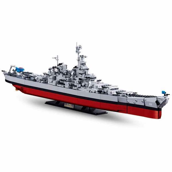 Конструктор SLUBAN M38-B1291 Линкор Миссури, 1739 деталей, в коробке 114022 фото