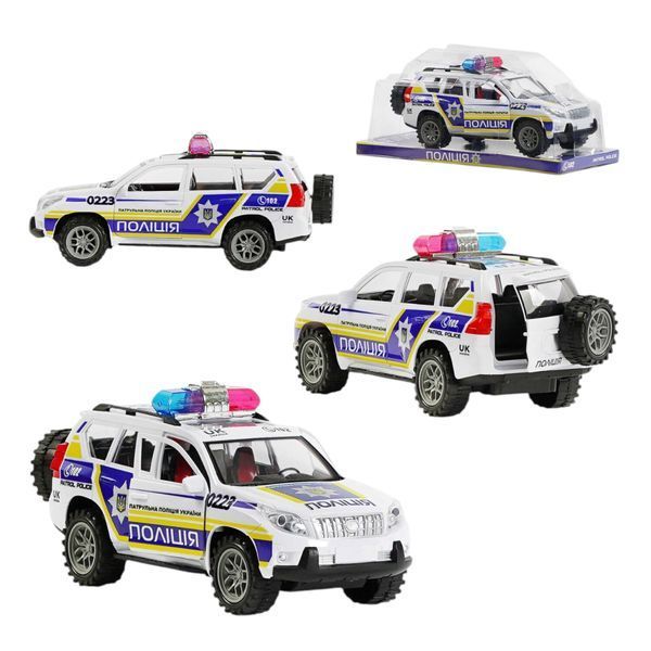 Машина TK Group Джип Поліція України TK- 0223, інерційний механізм, відчиняються двері та багажник, в слюді 113387 фото