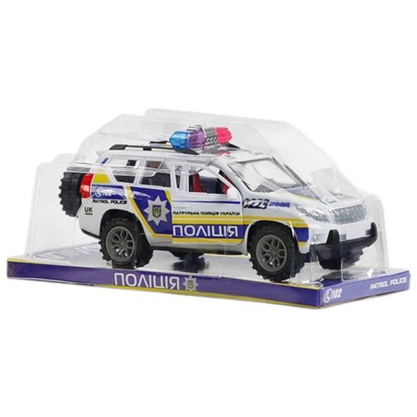 Машина TK Group Джип Поліція України TK- 0223, інерційний механізм, відчиняються двері та багажник, в слюді 113387 фото