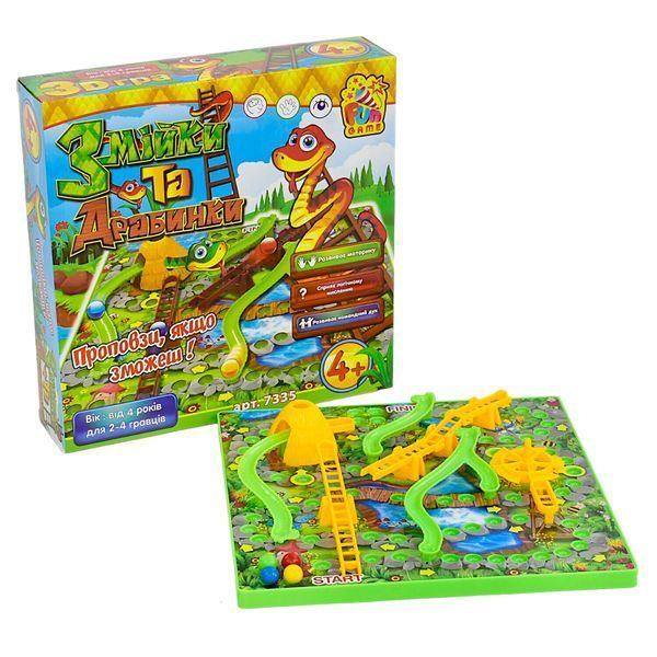 Настольная игра 4FUN Game Club "Змейки и лесенки", в коробке 111742 фото