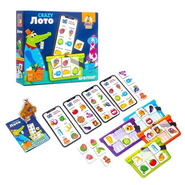 Настольная Игра Vladi Toys "Crazy Лото" Шоппинг, в коробке 111743 фото
