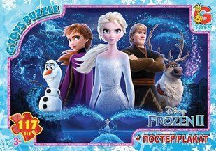 Пазли G Toys "Frozen" FR 056 (62), 117 елементів, з постером, в коробці 111646 фото