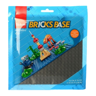 Конструктор SLUBAN M38-B0832 Bricks base: Базовая пластина для конструктора, 16 х 16 см, чорная 113250 фото