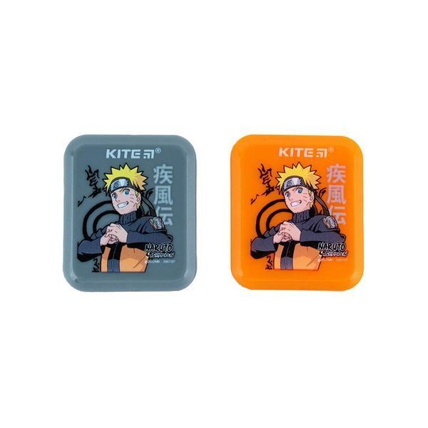 Точилка KITE Naruto, одинарная, пластиковая, прямокутная, в контейнере 114115 фото