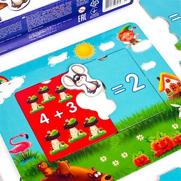 Настольная развивающая игра Vladi Toys "Я решаю примеры", в коробке 111745 фото