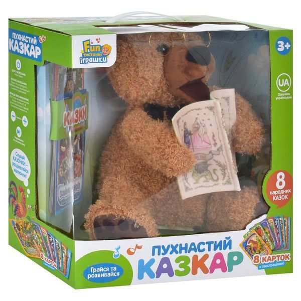 М'яка іграшка LimoToy Ведмідь з аудіо-казками, в коробці 114072 фото