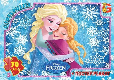 Пазли G Toys "Frozen" FR 054 (62), 70 елементів, з постером, в коробці 111649 фото