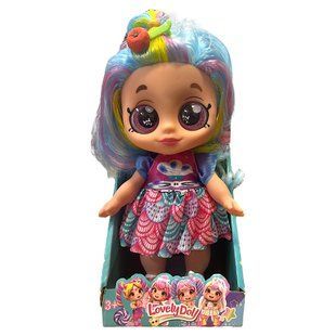 Кукла с большими глазами LovellyDoll 211 A2, высота 22 см, веселая песенка, резиновая голова и конечности, съемная одежда, аксессуары, в коробке 113931 фото