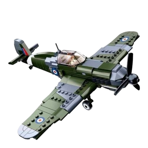 Конструктор SLUBAN M38-B1210 Истребитель королевских ВВС Spitfire, 290 деталей, в коробке 113198 фото