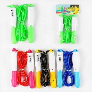 Скакалка С 34202 (200) со встроенным счетчиком, 4 цвета, длина 290 см, 1шт в пакете 114519 фото