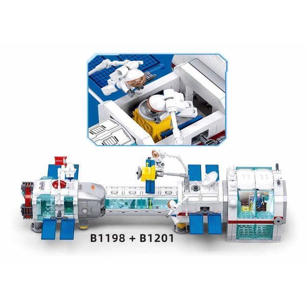 Конструктор SLUBAN M38-B1201 "Space": Космічний модуль, 502 деталі, в коробці 114272 фото