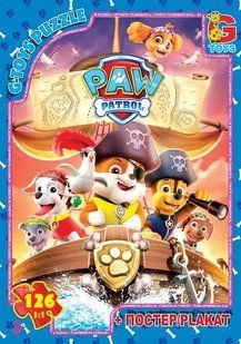 Пазлы G Toys "Щенячий Патруль" PW 0827 (62), 117 элементов, с постером, в коробке 111656 фото