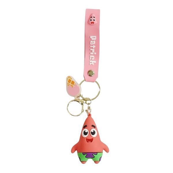 Брелок SpongeBob SquarePants C 68367 Патрік, гумова фігурка героя, силіконовий ремінець, кільце, карабін, в пакеті 113741 фото