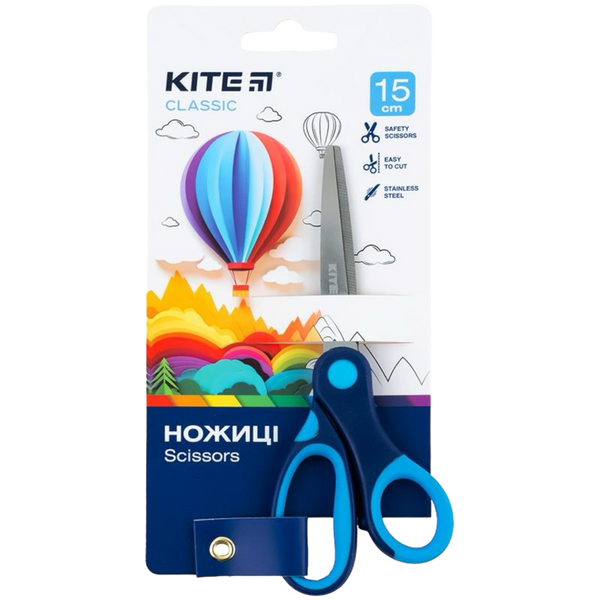 Ножиці дитячі Classic KITE, 15 см, канцелярія 113110 фото