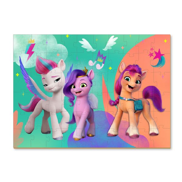 Пазли Dodo картонні My Little Pony Пригоди Санні, Піпп та Зіпп, 60 елементів, в коробці 111810 фото